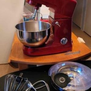 Red Stand Mixer, 5 quart dough Mixer with all attachments included
